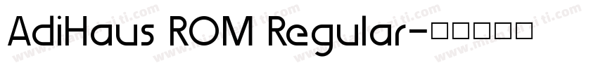 AdiHaus ROM Regular字体转换
